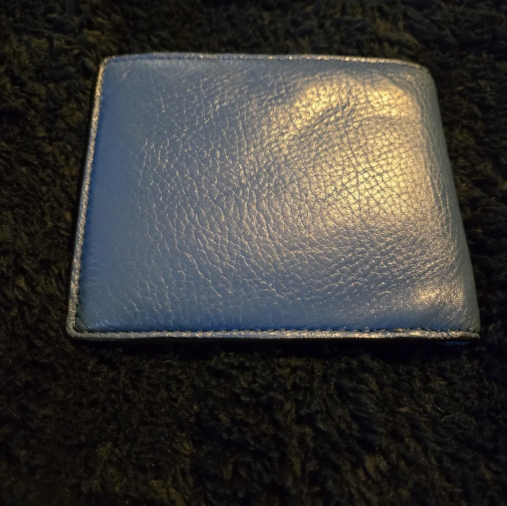 Coach Blue Leather Men's Wallet